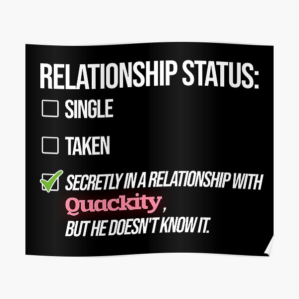 Relationship with Quackity Poster RB2905 product Offical Quackity Merch