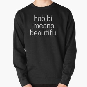 Habibi Means Beautiful - Quackity Beanie - Black Pullover Sweatshirt RB2905 product Offical Quackity Merch