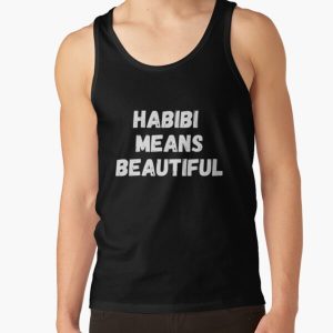 Habibi Means Beautiful - Quackity Beanie - Bold White  Tank Top RB2905 product Offical Quackity Merch