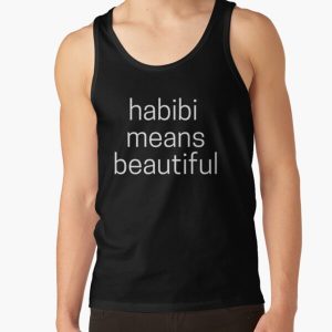 Habibi Means Beautiful - Quackity Beanie - Black Tank Top RB2905 product Offical Quackity Merch