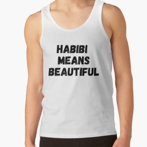 Habibi Means Beautiful - Quackity Beanie - bold black Tank Top RB2905 product Offical Quackity Merch