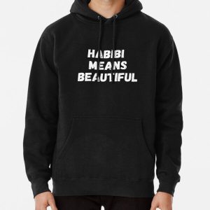 Habibi Means Beautiful - Quackity Beanie - Bold White  Pullover Hoodie RB2905 product Offical Quackity Merch