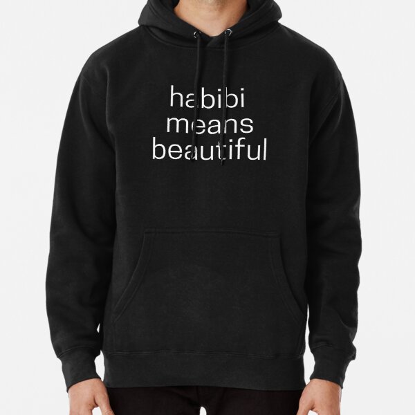 Habibi Means Beautiful - Quackity Beanie - Black Pullover Hoodie RB2905 product Offical Quackity Merch