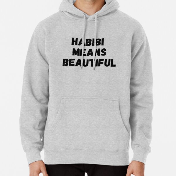 Habibi Means Beautiful - Quackity Beanie - bold black Pullover Hoodie RB2905 product Offical Quackity Merch