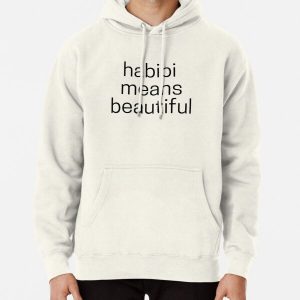 Habibi Means Beautiful - Quackity Beanie - white Pullover Hoodie RB2905 product Offical Quackity Merch