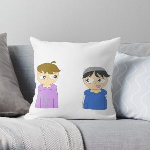 quackity and karl animation Throw Pillow RB2905 product Offical Quackity Merch