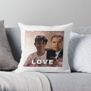 Quackity and Obama  Throw Pillow RB2905 product Offical Quackity Merch