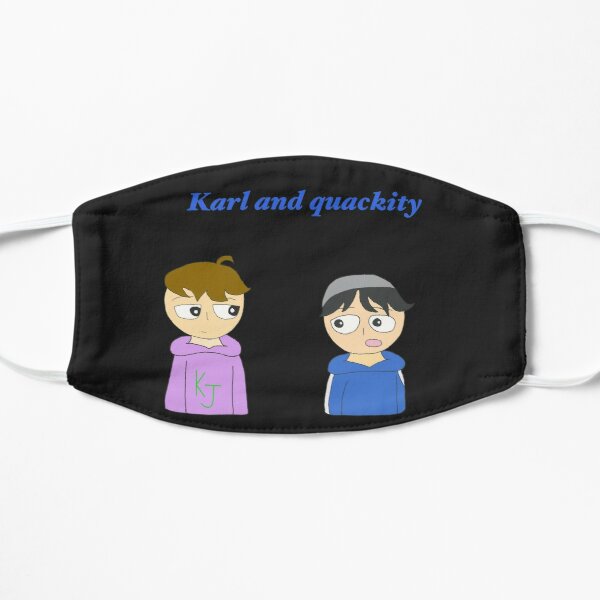 quackity and karl animation Flat Mask RB2905 product Offical Quackity Merch