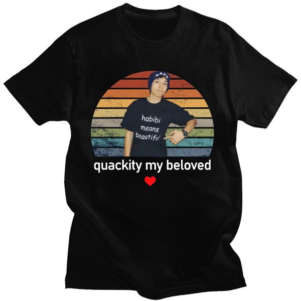 2021 Summer Quackity My Beloved Oversized T Shirt Funny Casual Top T Shirt EU Size Breathable 1 - Quackity Store