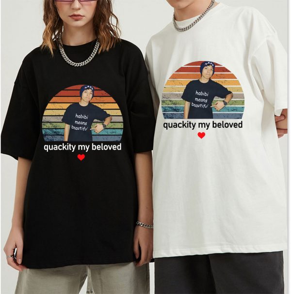 2021 Summer Quackity My Beloved Oversized T Shirt Funny Casual Top T Shirt EU Size Breathable - Quackity Store