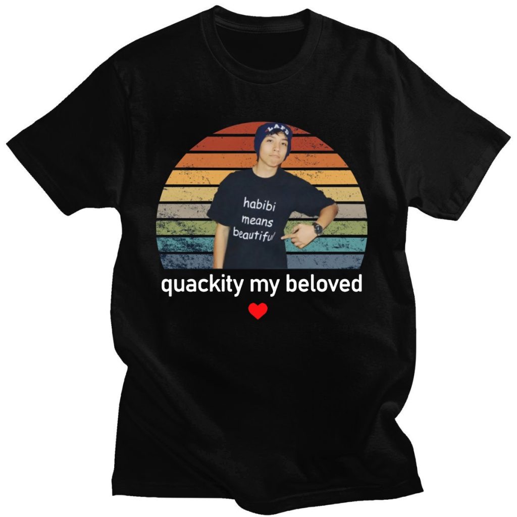 2021 Summer Quackity My Beloved Oversized T-Shirt Funny Casual Top T-Shirt EU Size Breathable Daily Street Top