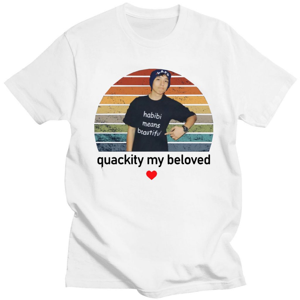 2021 Summer Quackity My Beloved Oversized T-Shirt Funny Casual Top T-Shirt EU Size Breathable Daily Street Top